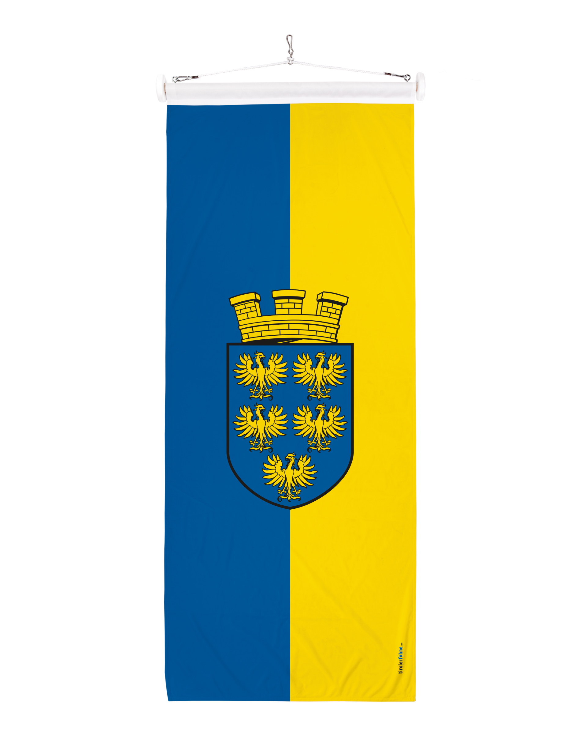 Bundesländerfahne Niederösterreich mit Wappen